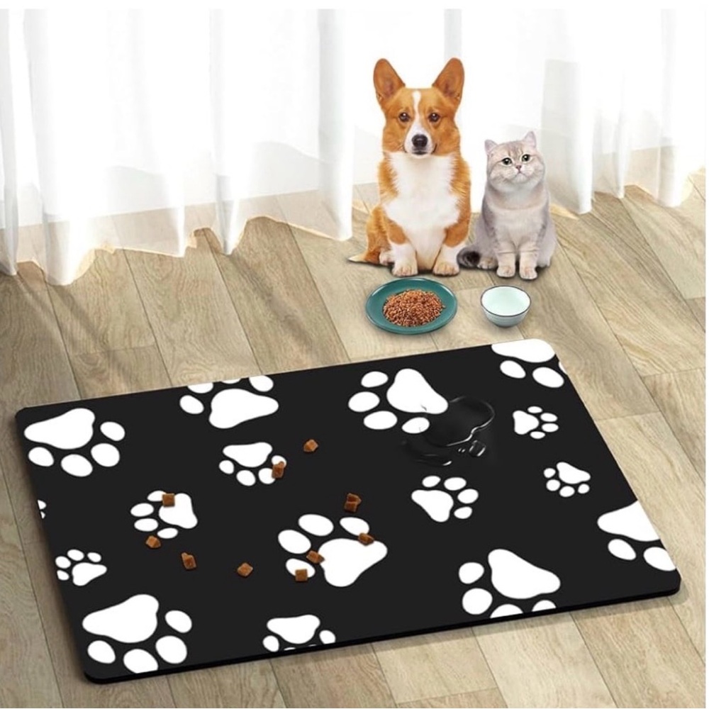 18"×30" Pet Feeding Mat, Absorbent Dog Food Mat, No Stains Cat Bowl Mat